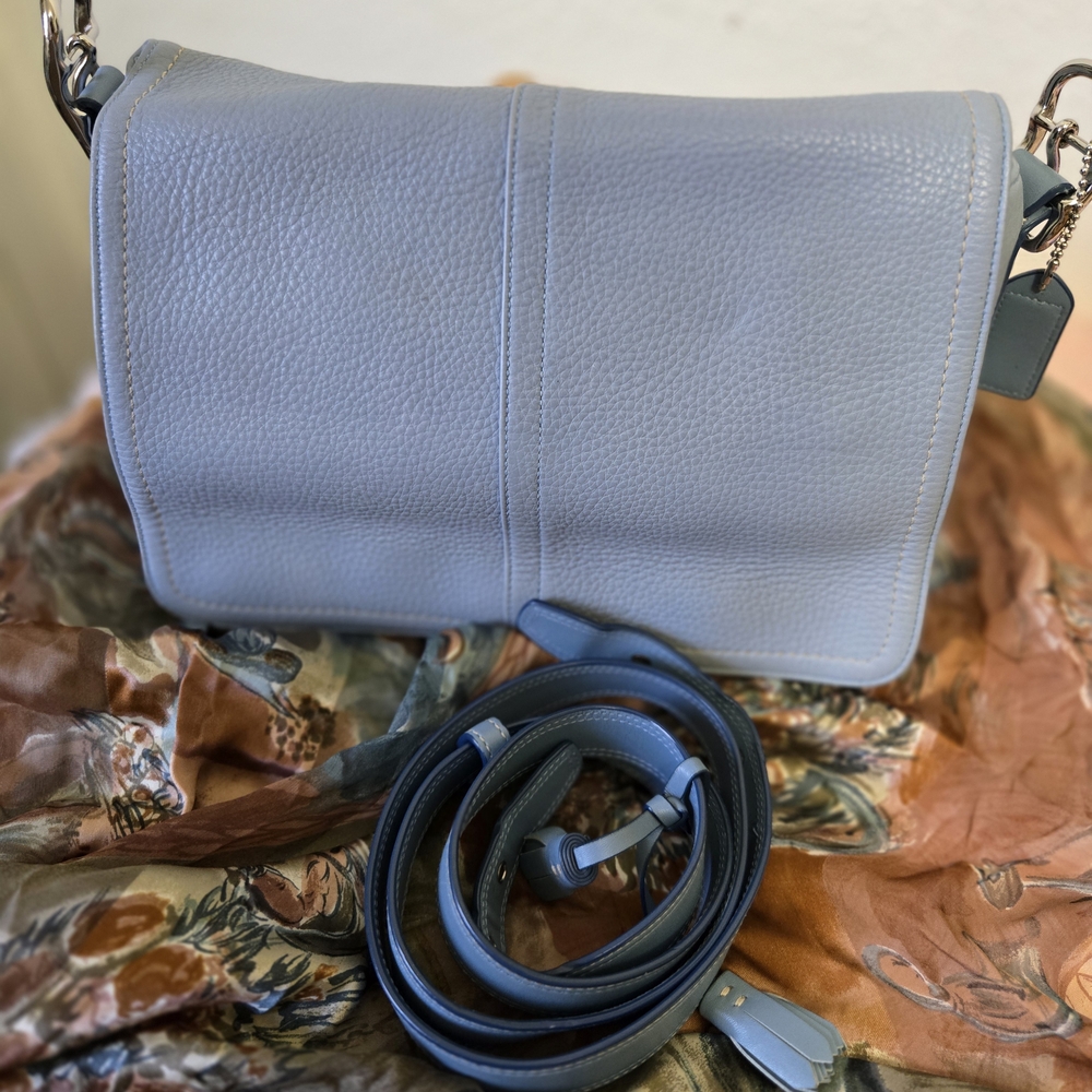 Coach Blue Leather Shoulder Bag